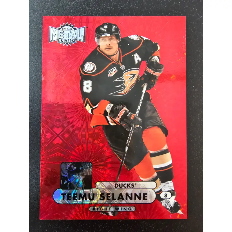 2013-14 Skybox Metal Universe - Precious Metal Gems Red - Teemu Selanne #MU-20 /75