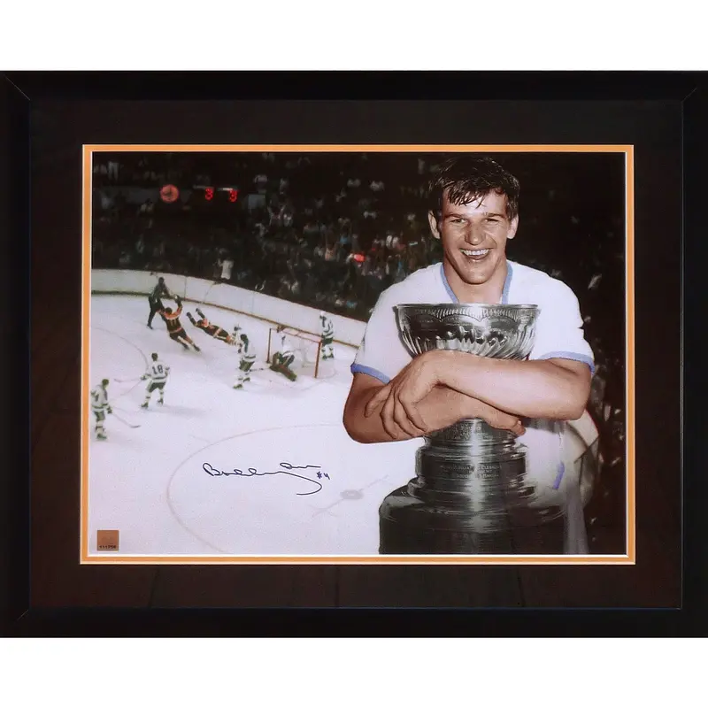 Bobby Orr Autographed Boston Bruins (Collage) Deluxe Framed 16x20 Photo - GNR Holo