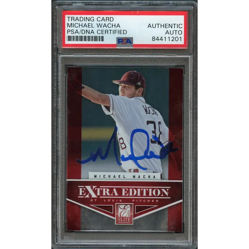 2012 Elite Extra Edition #4 Michael Wacha Signed Card PSA Slabbed Auto Rays