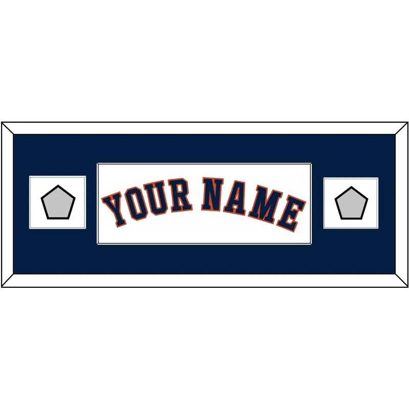 Houston Name & 2 World Series Jersey Patches - Home White - Single Mat 2