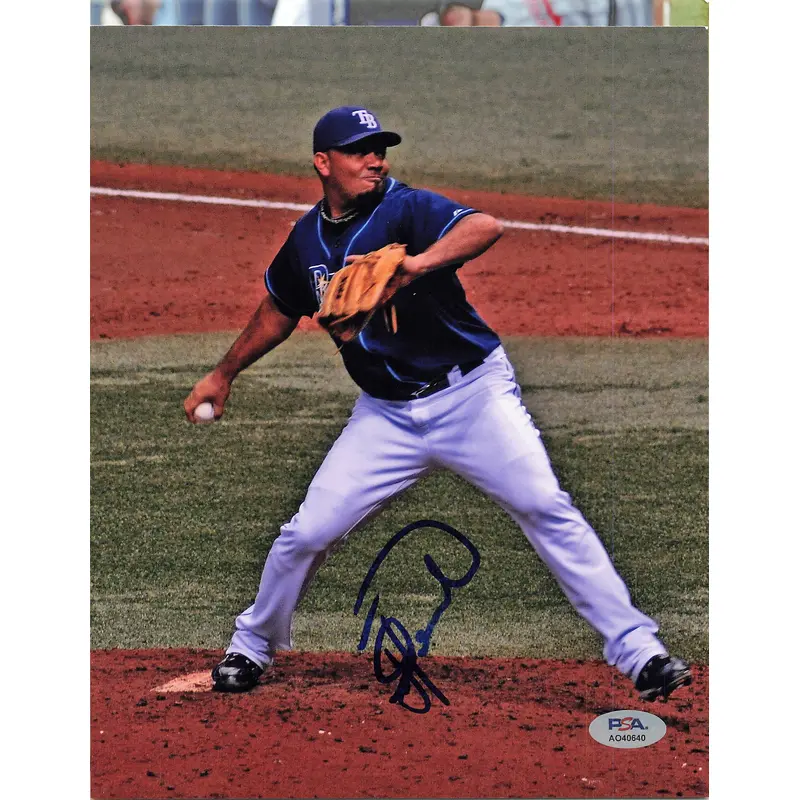 JOEL PERALTA signed 8x10 photo PSA/DNA Autographed Tampa Bay Rays