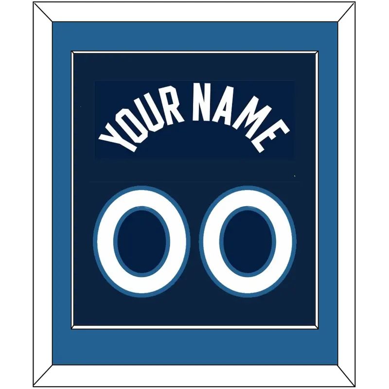 Minnesota Name & Number - Navy Icon - Single Mat 2
