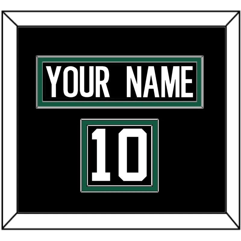 New York Nameplate & Number (Shoulder) - Alternate Black - Double Mat 2