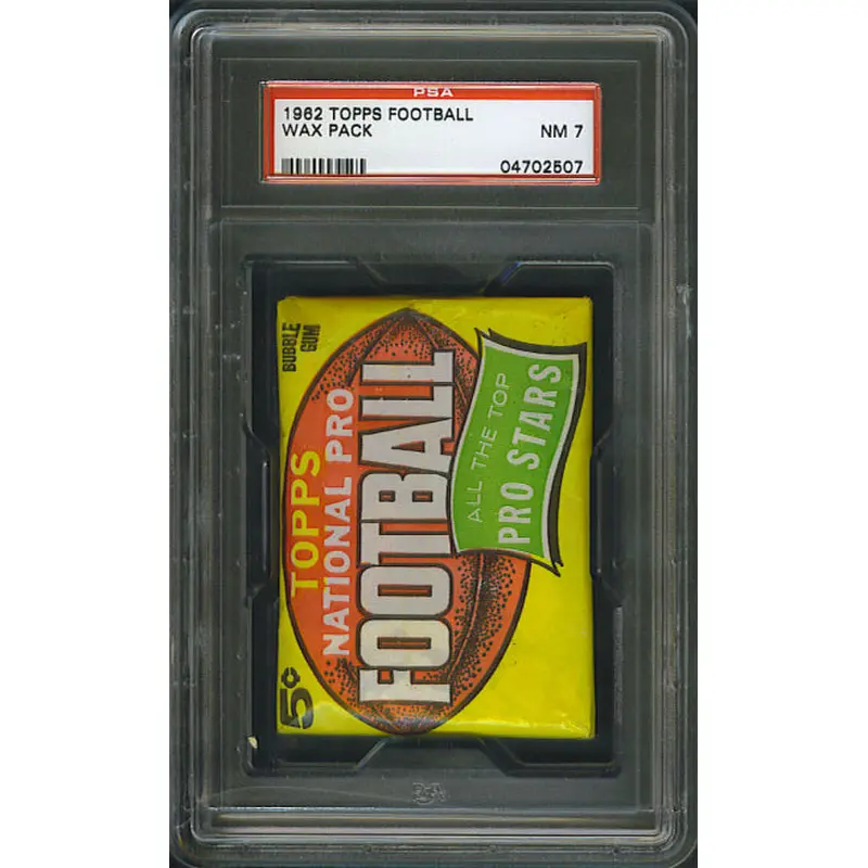 1962 Topps Football Unopened Wax Pack PSA 7