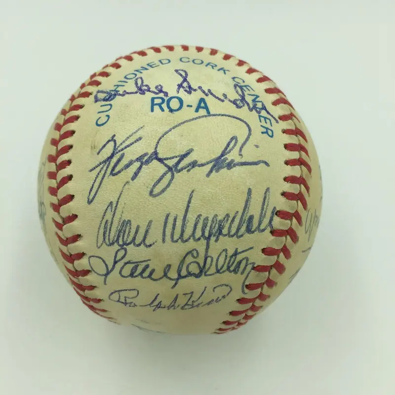 Hall Of Fame Multi Signed Baseball 23 Sigs Drysdale Snider Spahn Kaline Wynn JSA