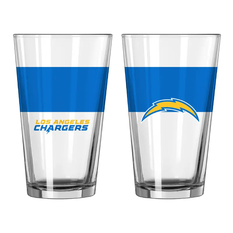 LA Chargers 16oz Colorblock Pint Glass