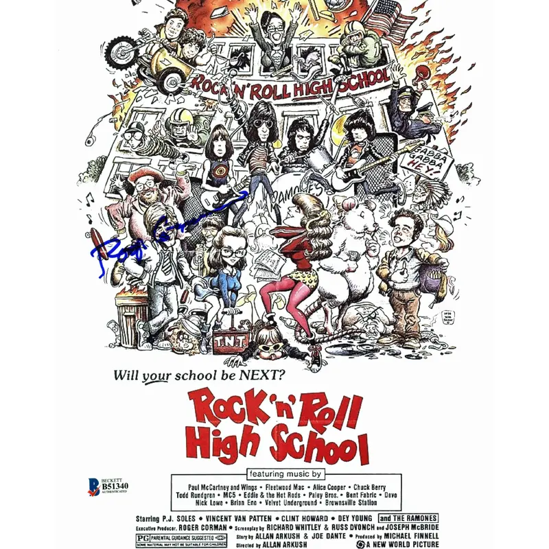 Roger Corman Rock n Roll High School Authentic Signed 8X10 Photo BAS #B51340