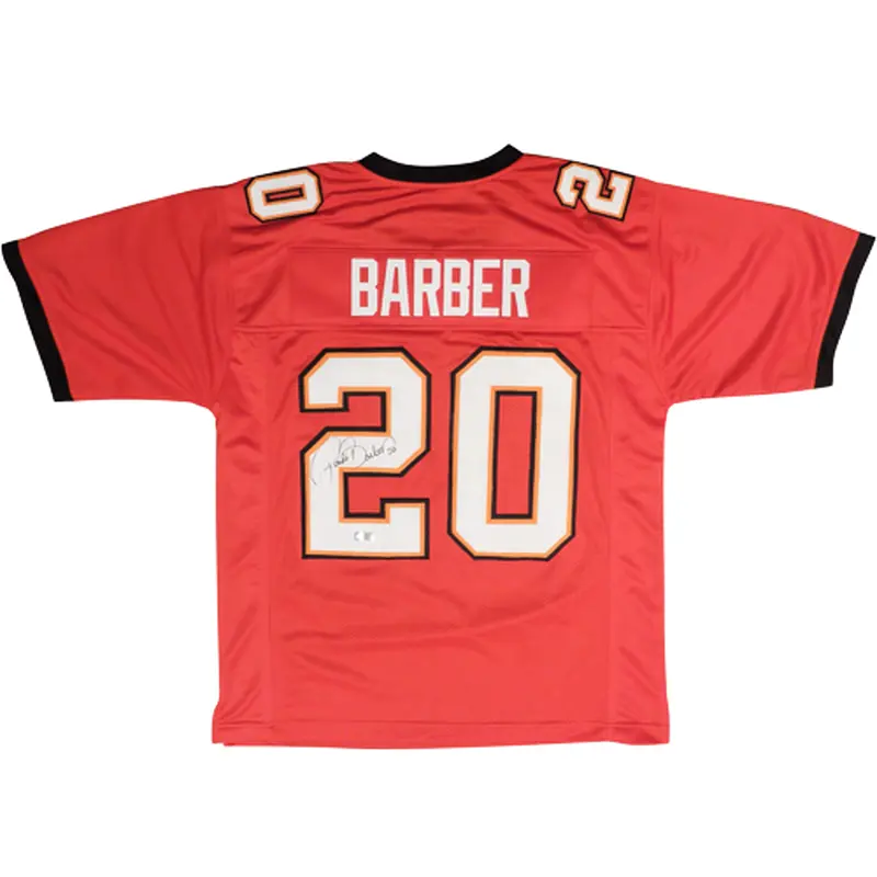 Ronde Barber Autographed Tampa Bay (Red #20) Custom Jersey - Radtke