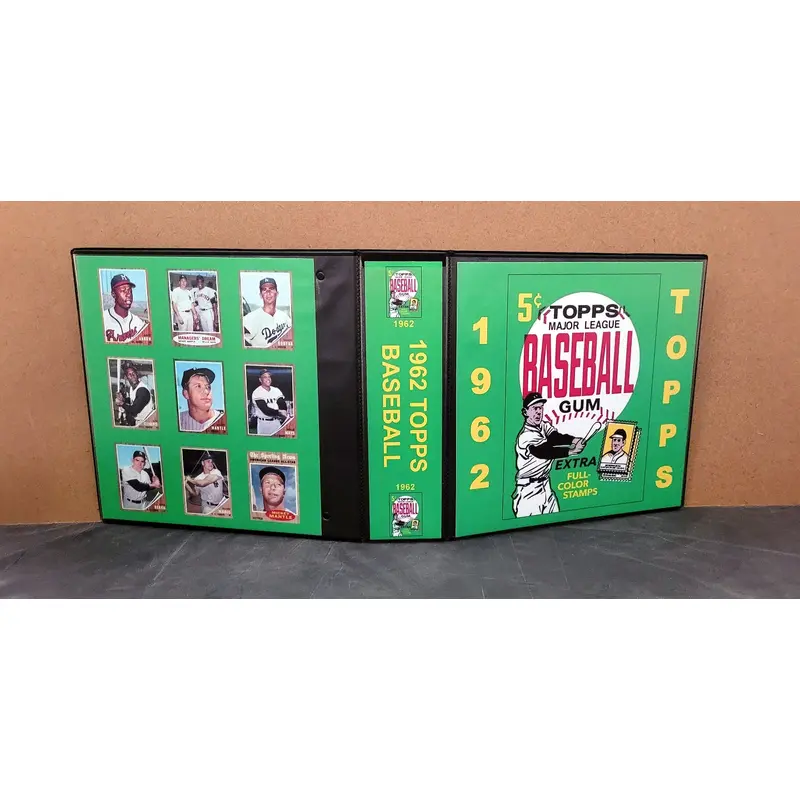 1962 Topps Baseball Cards Custom Made Album Binder Inserts 3 Sizes - 3494