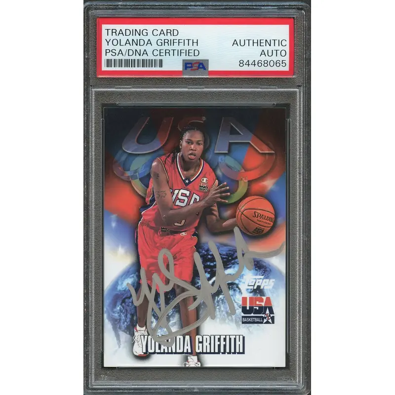 2000 Topps Team USA #61 Yolanda Griffith Signed Card AUTO PSA Slabbed