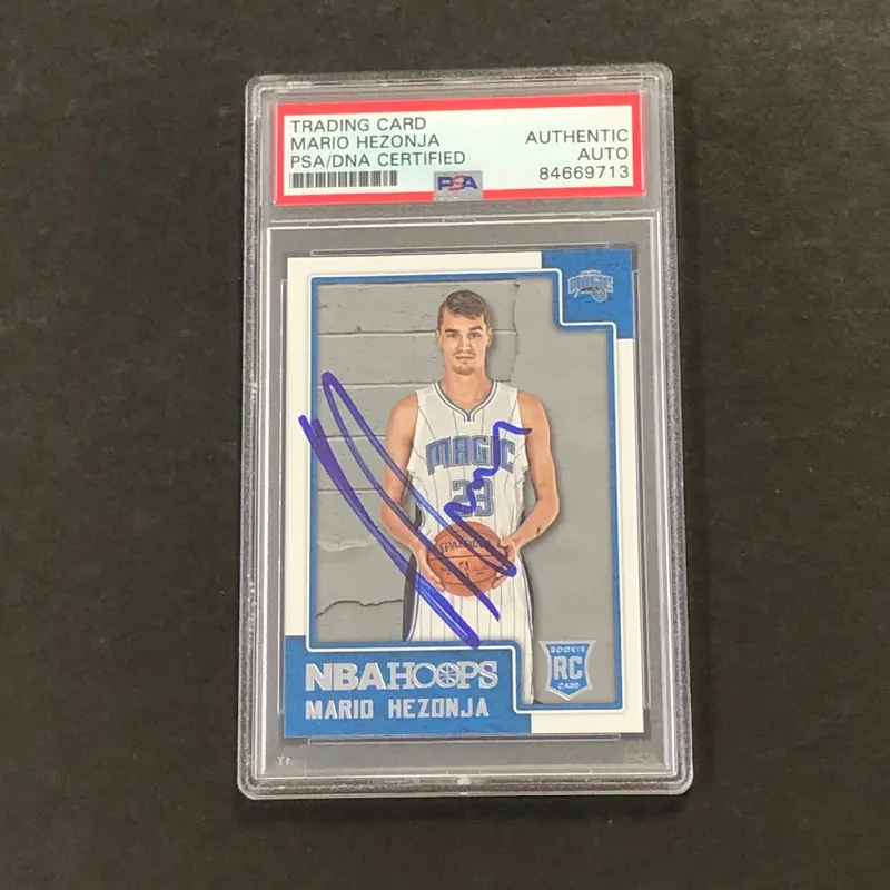 2015-16 NBA Hoops #285 Mario Hezonja Signed Rookie Card AUTO PSA/DNA Slabbed RC Magic