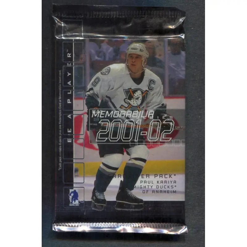 2001/02 Be A Player Memorabilia Hockey Unopened Pack (6)