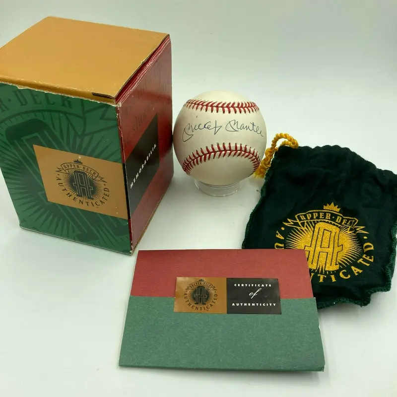 Beautiful Mickey Mantle Signed American League Baseball With UDA Upper Deck COA