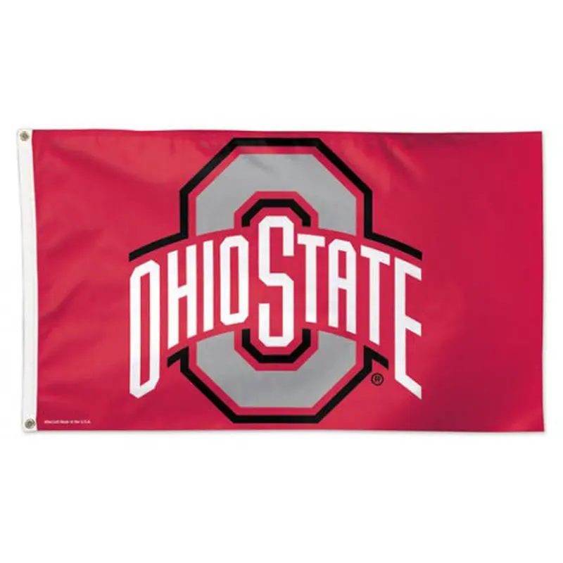 Ohio State Buckeyes Official NCAA Team Logo Deluxe-Edition 3'x5' Flag - Wincraft Inc.