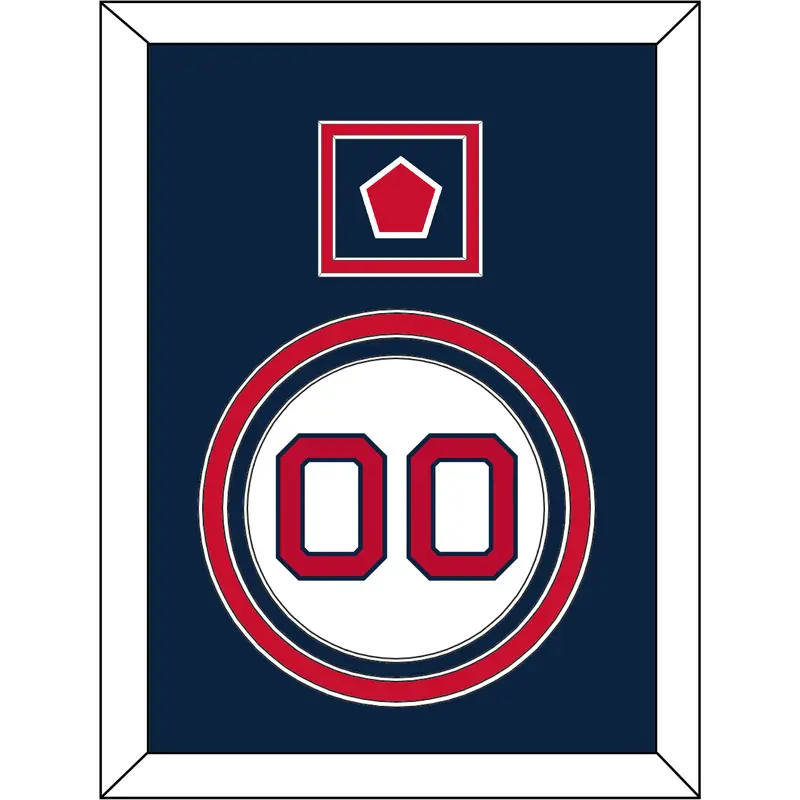 Boston Number & B Logo Hat Patch - Home White - Triple Mat 2