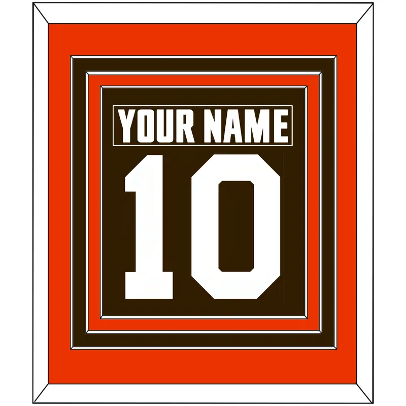 Cleveland Nameplate & Number (Back) Combined - Home Brown - Triple Mat 4