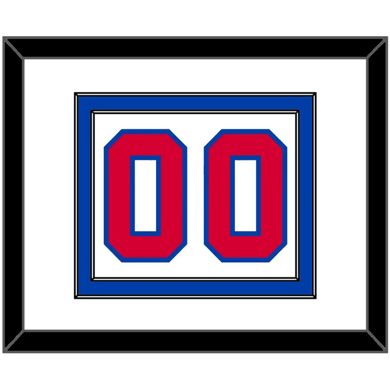 Detroit Number - Home White (1983-1996) - Double Mat 1