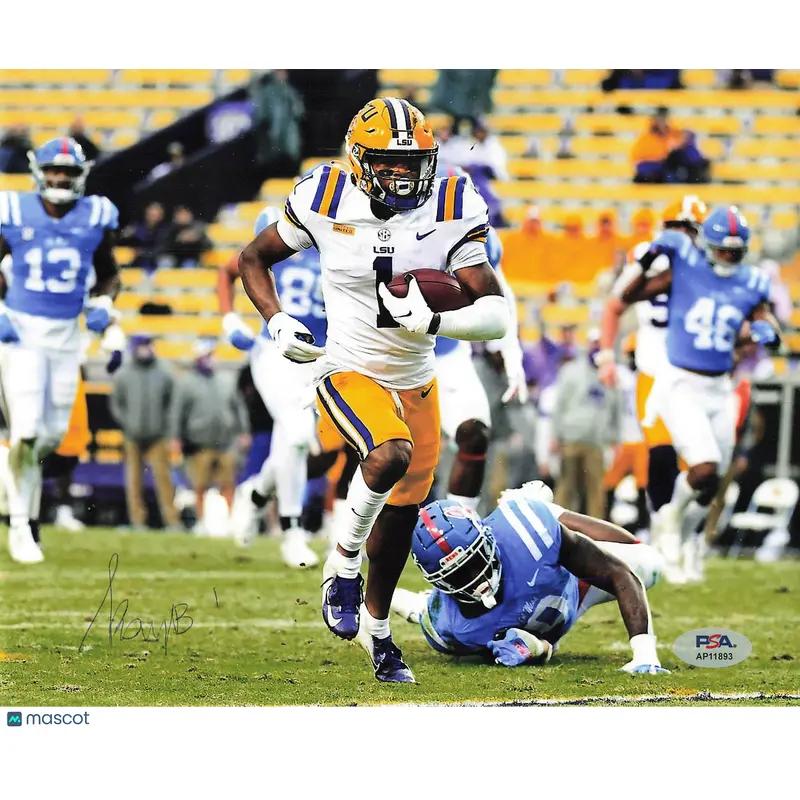 Kayshon Boutte LSU Tigers Signed Football 8x10 Photo