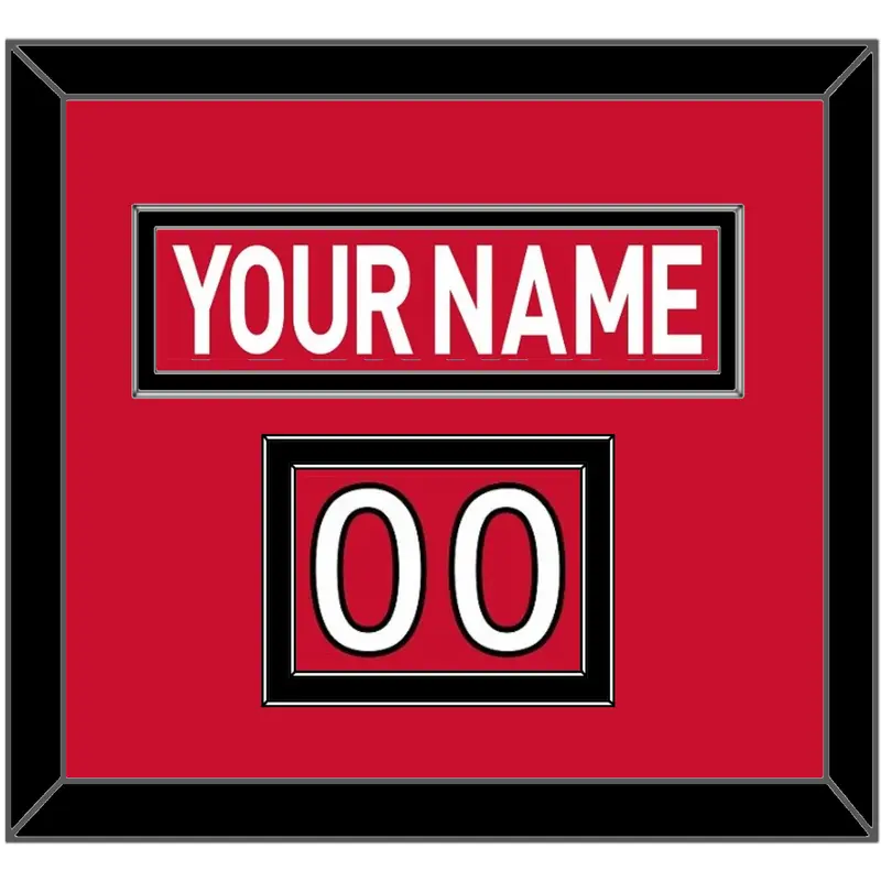 Ottawa Nameplate & Number (Shoulder) - Home Red (2007-2017) - Double Mat 2