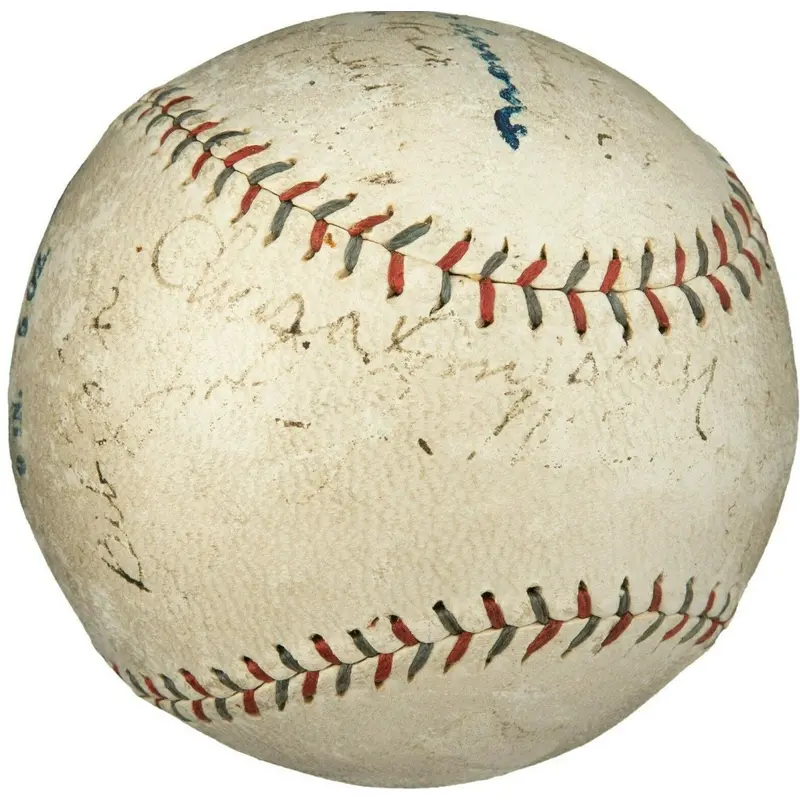 1924 World Tour Signed Baseball Charles Comiskey John McGraw PSA DNA & JSA COA