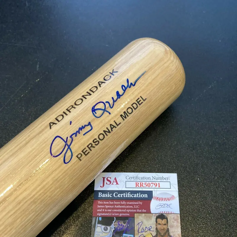 Jimmy Qualls Signed Adirondack Baseball Bat 1969 Chicago Cubs With JSA COA