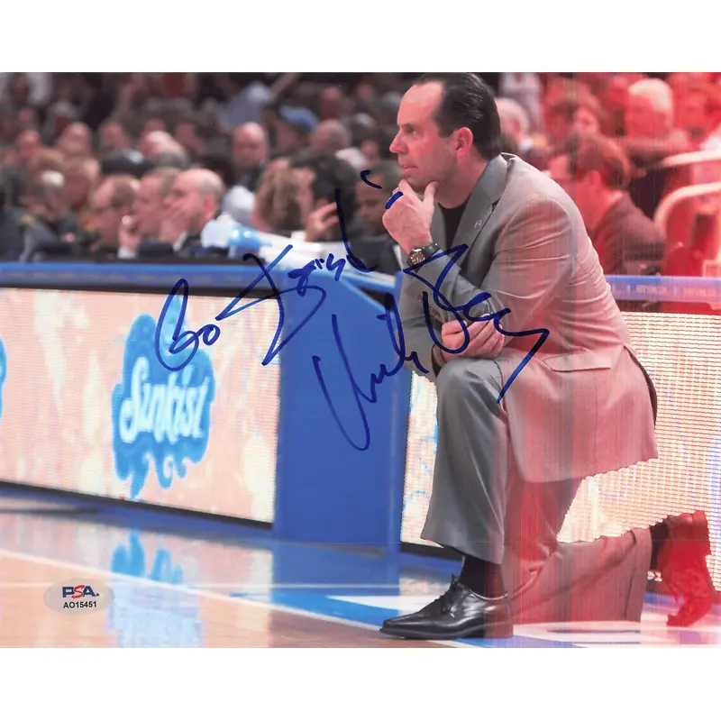 MIKE BREY Signed 8x10 PSA/DNA Autographed Notre Dame
