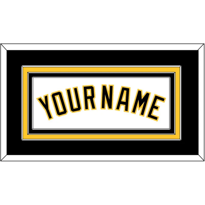 Pittsburgh Name - Home White - Triple Mat 3
