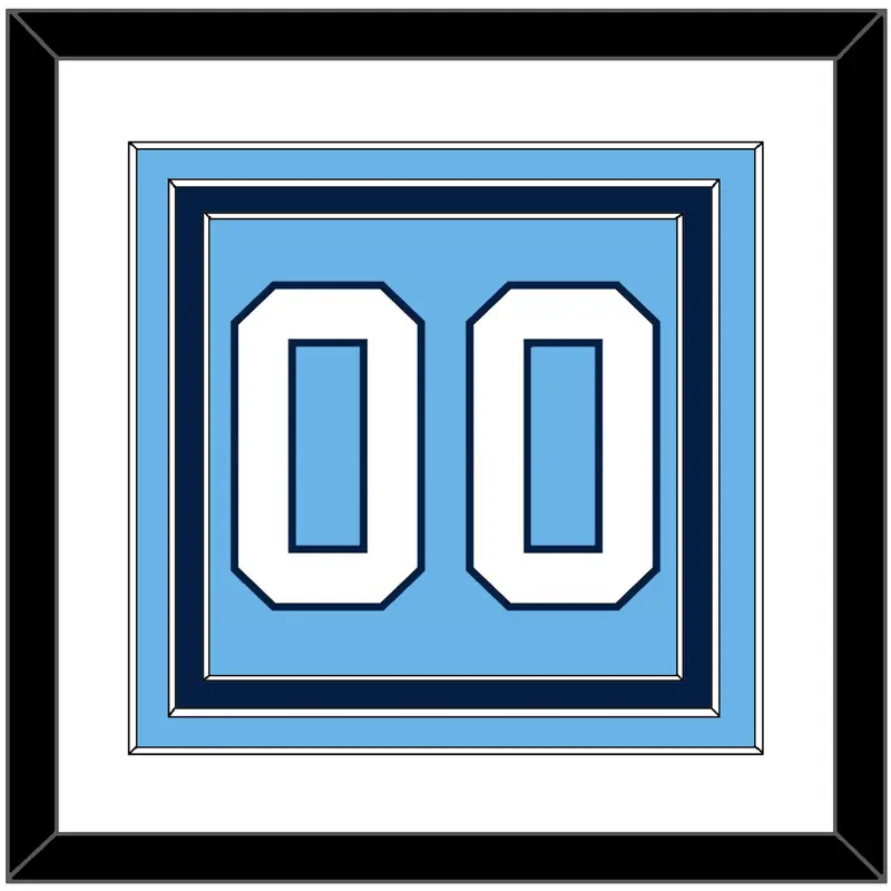 Pittsburgh Number (Back) - Alternate Powder Blue (2008-2011) - Triple Mat 1