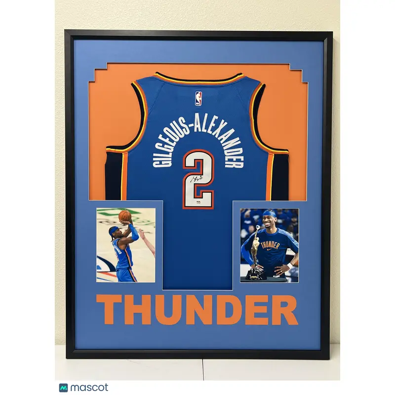Shai Gilgeous-Alexander Signed Jersey Framed PSA Thunder Autographed