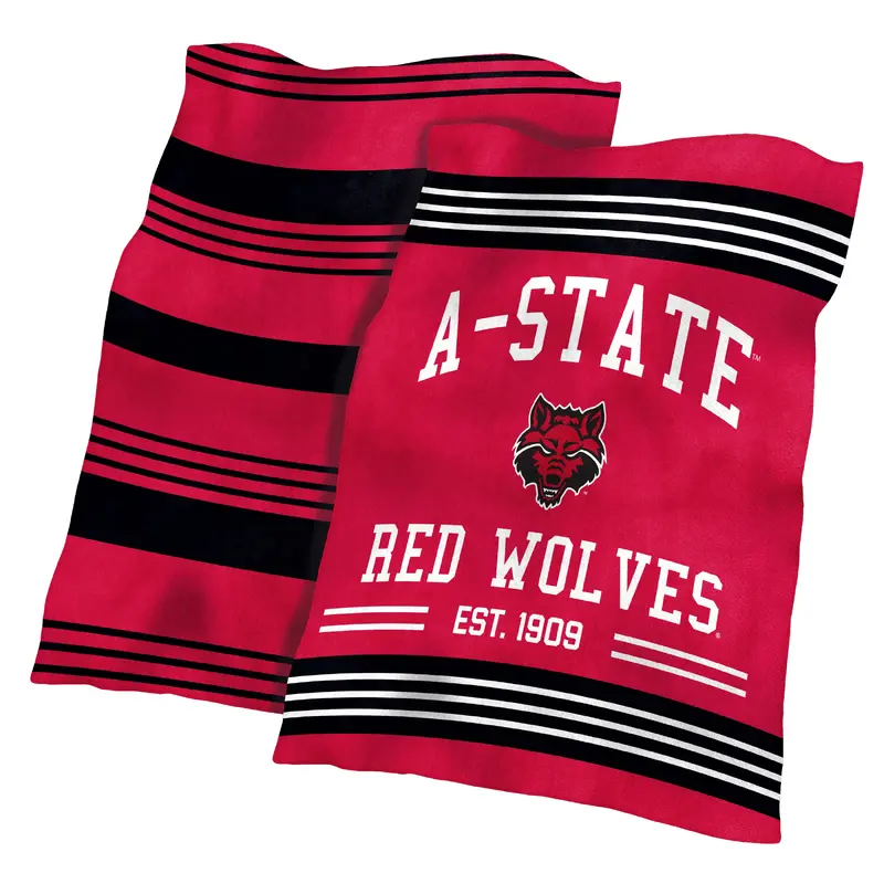 Arkansas State Colorblock Plush Blanket