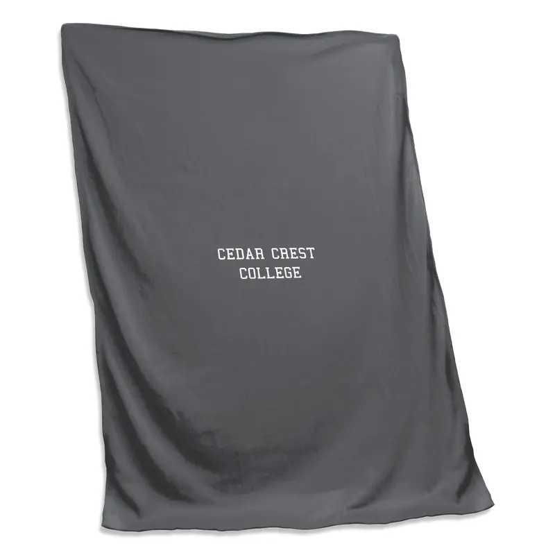 Cedar Crest College Charcoal Sweatshirt Blanket (Screened)