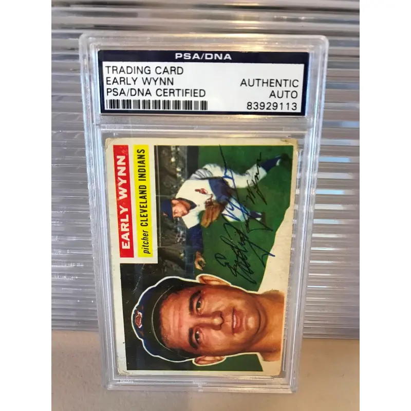 Early Wynn Signed Autographed 1956 Topps Baseball Card PSA DNA COA