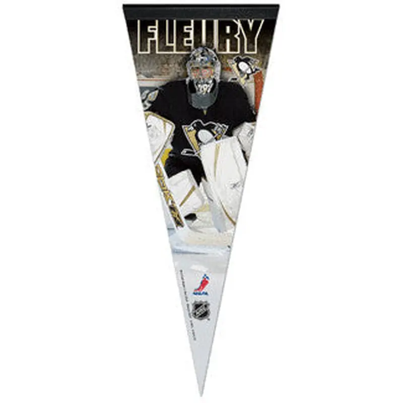 Marc-Andre Fleury "Action" Pittsburgh Penguins Premium NHL Felt Pennant L.E. /2,009