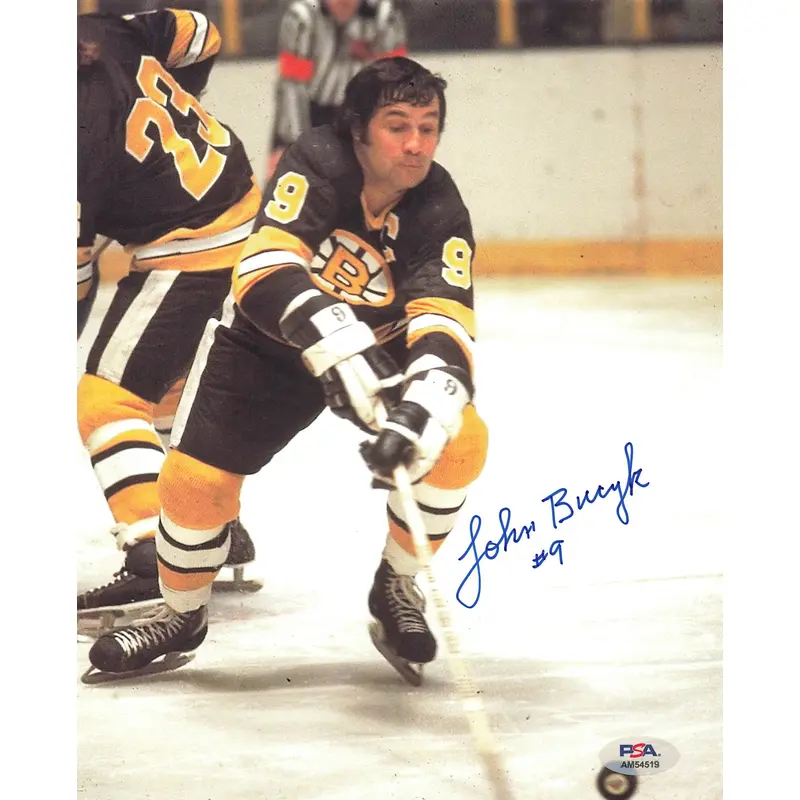 JOHNNY BUCYK signed 8x10 photo PSA/DNA Boston Bruins Autographed