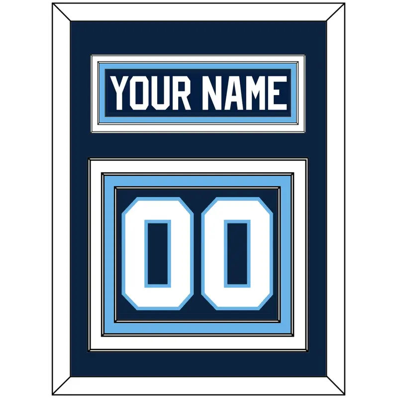 Maine Nameplate & Number (Back) - Road Navy Blue (1993-1994) - Triple Mat 2