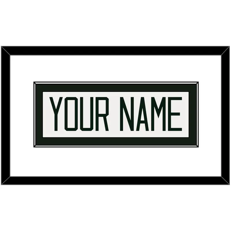 Michigan State Hockey Nameplate - Home White - Single Mat 1