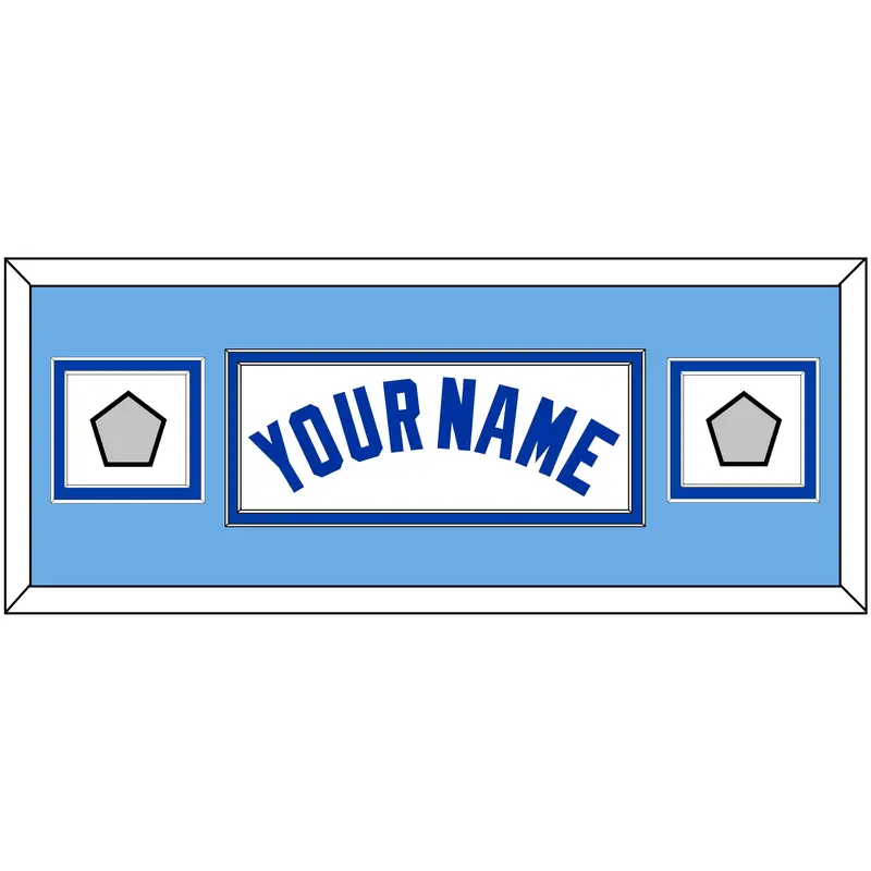 Toronto Name & 2 World Series Patches - Home White (1981-1996) - Double Mat 6