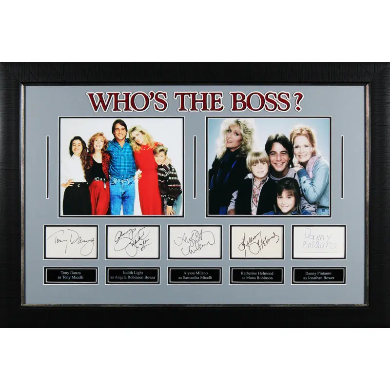 Who's the Boss? (5) Milano, Danza, Light, Helmond +1 Signed Framed Display BAS