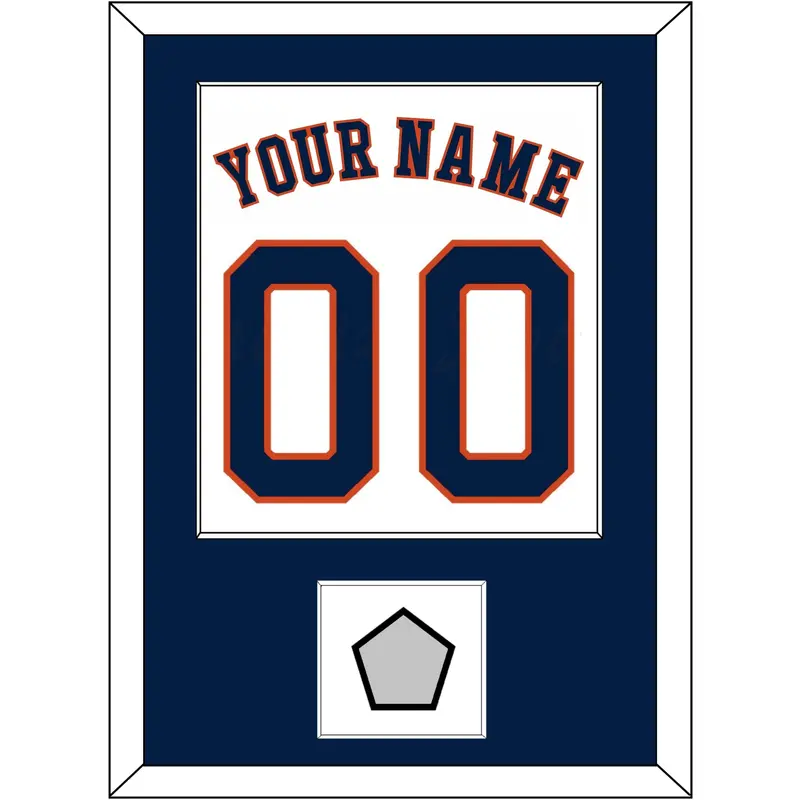 Houston Name, Number & World Series Champions Patch - Home White - Single Mat 1