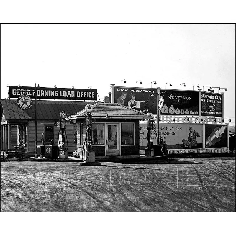 1925 Texaco Gas Station 8X10 Photo - Washington DC - 3040