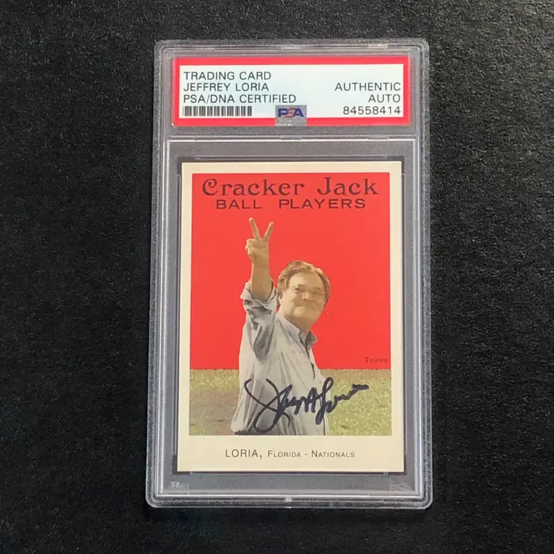 2004 Topps Cracker Jack #227 Jeffrey Loria Signed Card PSA Slabbed Auto Marlins