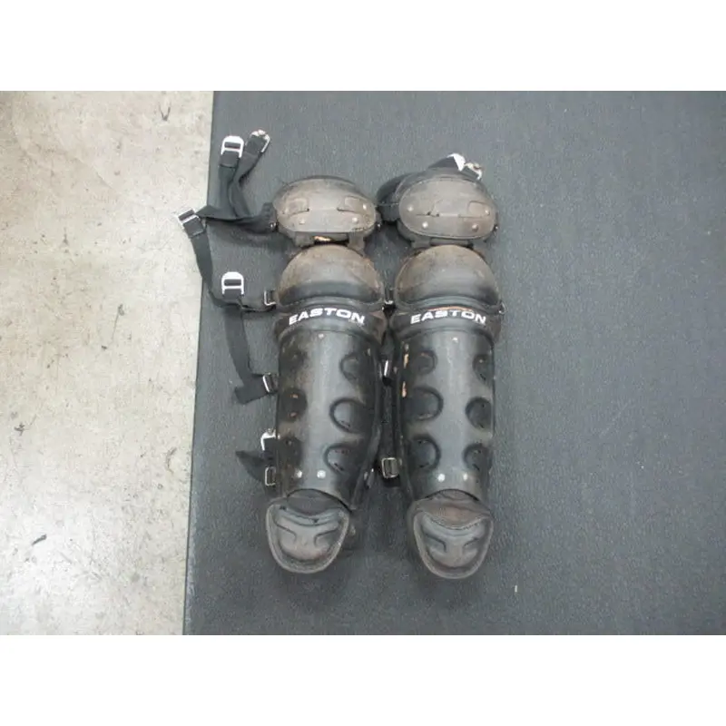 Used Easton Youth Catchers Shin Guards (Cracked)- (Has Wear)