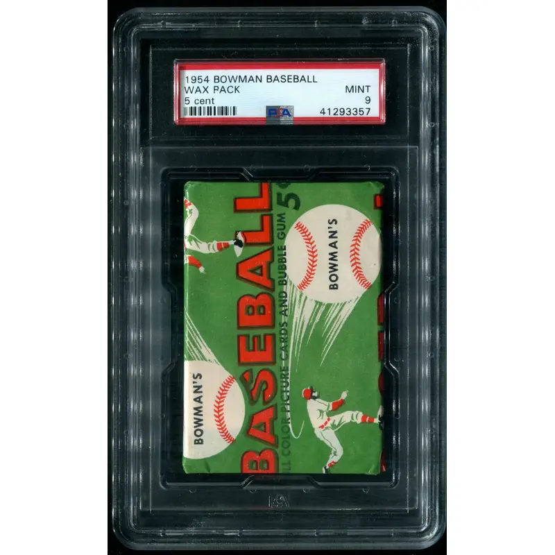 1954 Bowman Baseball Unopened 5 Cent Wax Pack PSA 9