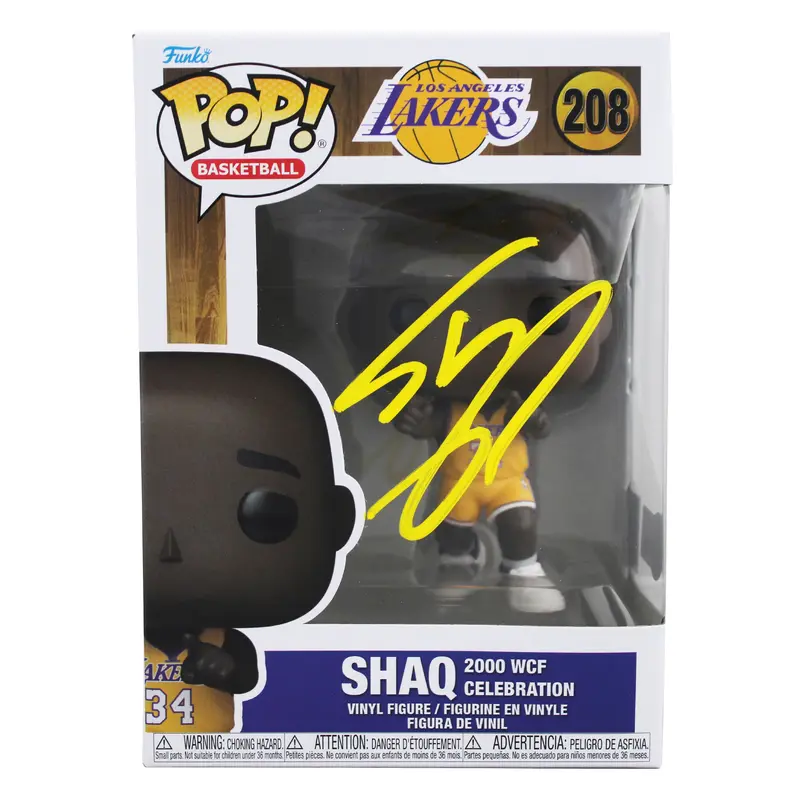 Lakers Shaquille O'Neal Authentic Signed #208 Funko Pop Vinyl Figure BAS Witness