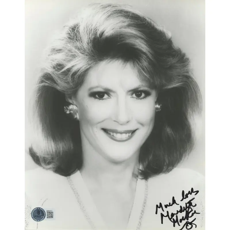 Meredith MacRae Bikini Beach "Much Love" Signed 8x10 Photo BAS #BM03413