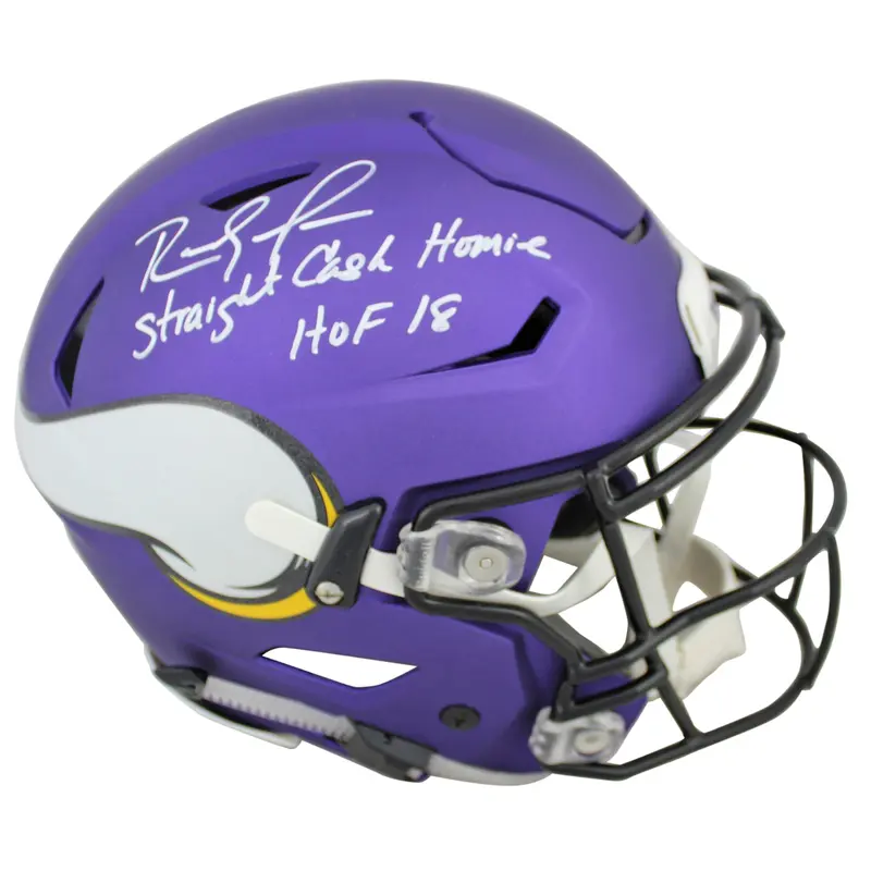 Vikings Randy Moss "SCH HOF 18" Signed Speed Flex Full Size Helmet BAS Witnessed