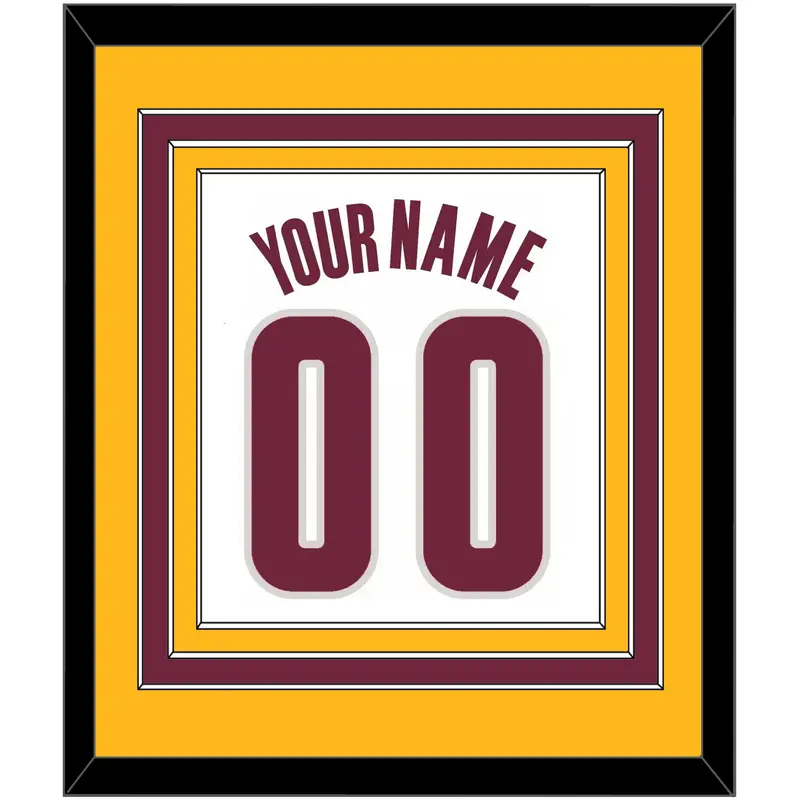 Cleveland Name & Number - Home White (2010-2017) - Triple Mat 3