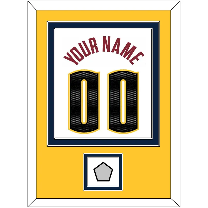 Denver Name & Number With Champions Patch - White Association - Double Mat 3