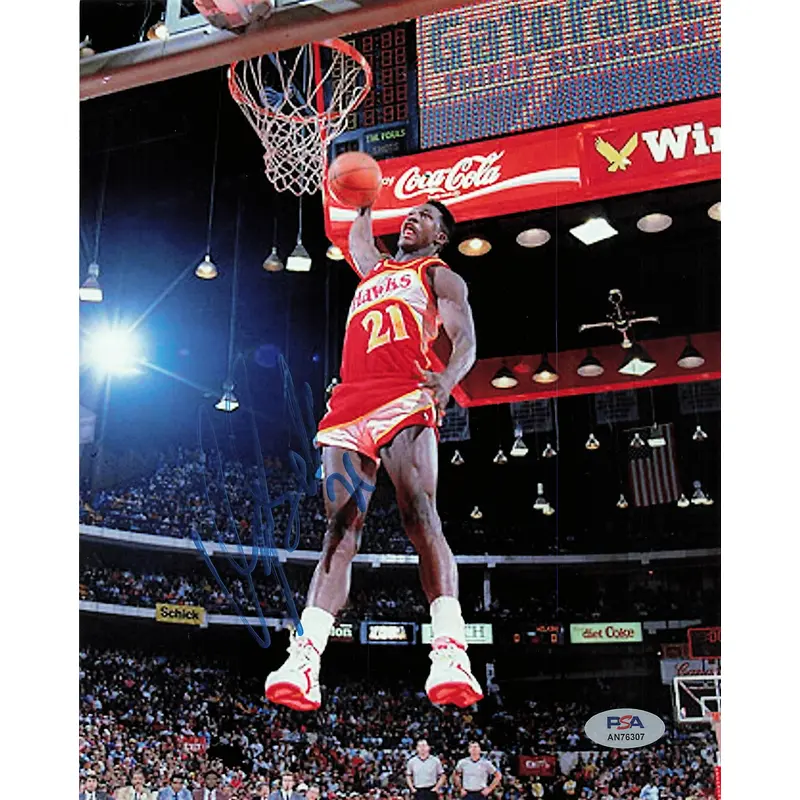 Dominique Wilkins signed 8x10 photo PSA/DNA Atlanta Hawks Autographed