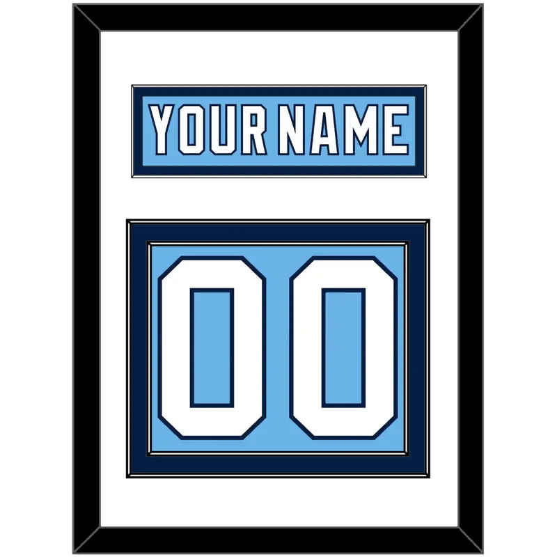 Pittsburgh Nameplate & Number (Back) - Alternate Powder Blue (2008-2011) - Double Mat 1
